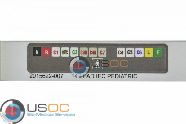 2015622-007 GE CAM 14, HD, Marquette EKG 14 Lead IEC Pediatric Overlay