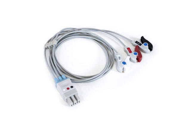 545317-HEL, 8001958 Datex Ohmeda 3 Leadwire ECG Grabber Pinch OEM Compatible.