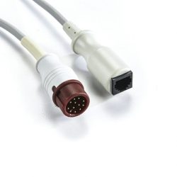 001C-30-70759 Mindray Datascope IBP Adapter Cable (Male 12 pin 13 ft) to Medex Abbott Connector OEM Compatible.