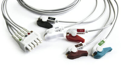 412681-001, E9002ZW, 414556-005, E9003CJ, 414556-003 GE 5 Leadwire ECG Pinch, Grabber for Apex Pro CH 3 ft. OEM Compatible.