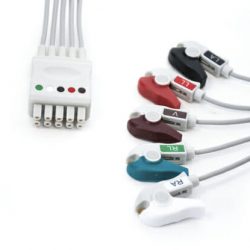 414556-001 GE 5 Leadwire ECG Pinch, Grabber for Apex Pro CH 0.9m OEM Compatible.