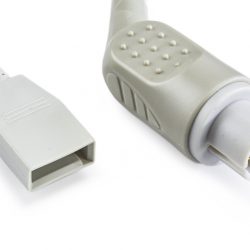 650-208 Utah Medical IBP Adapter Cable (Male, 6 pin 13 ft) to Utah Connector OEM Compatible.