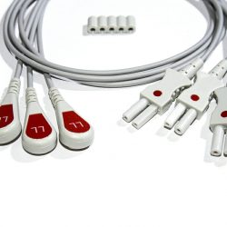 0124-0498-00 Spacelabs ECG Single Leads, Red LL/0.6M/Snap OEM Compatible.