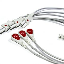 0124-0498-06 Spacelabs ECG Single Leads, Red, LL/1.0M/Snap OEM Compatible.
