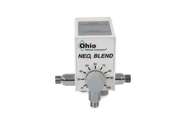 6750-0025-907 Ohio Medical High/Low Oxygen Blender (3 Ports) Refurbished.