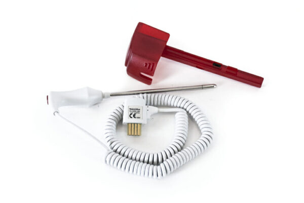 02892-100 Welch Allyn Rectal Temperature Probe and Well Assembly 9 ft Red For SureTemp 690/692 Electronic Thermometers