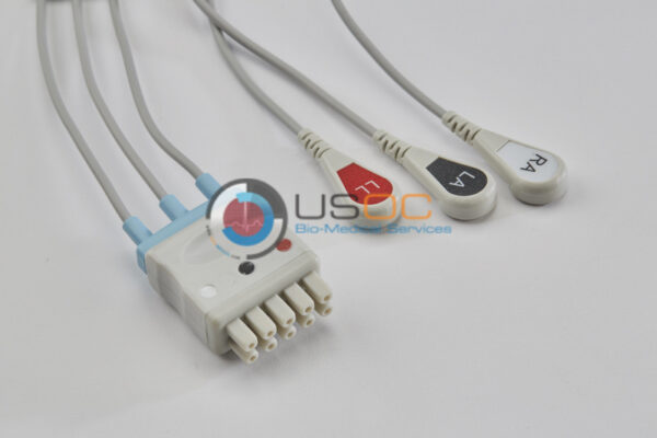 GE 3 Lead Pinch ECG Cable - Image 2