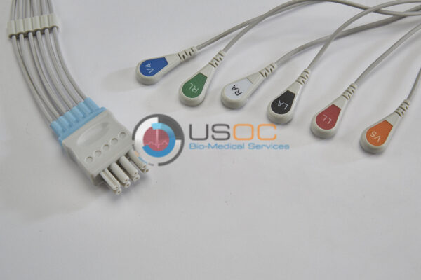 Nihon Kohden 6 Lead ECG Snap 3 ft. BR - Image 2