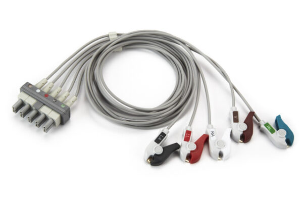 Philips 5 Lead ECG Pinch, Grabber 3 ft Cable