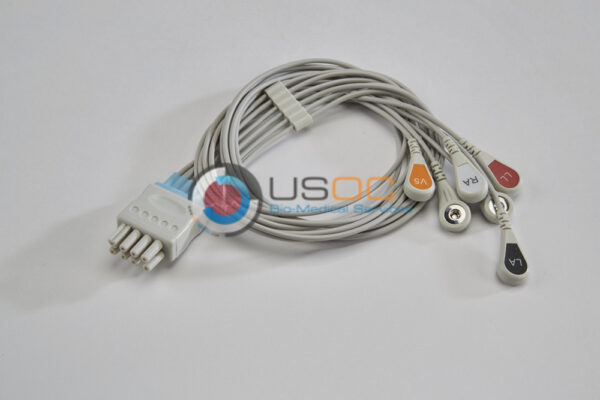 Nihon Kohden 6 Lead ECG Snap 3 ft. BR