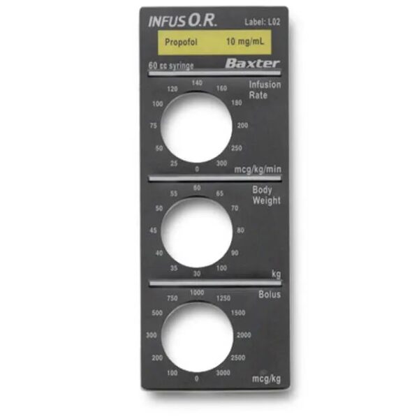 Baxter Infusor Magnetic Propofol Smart Label (L02)